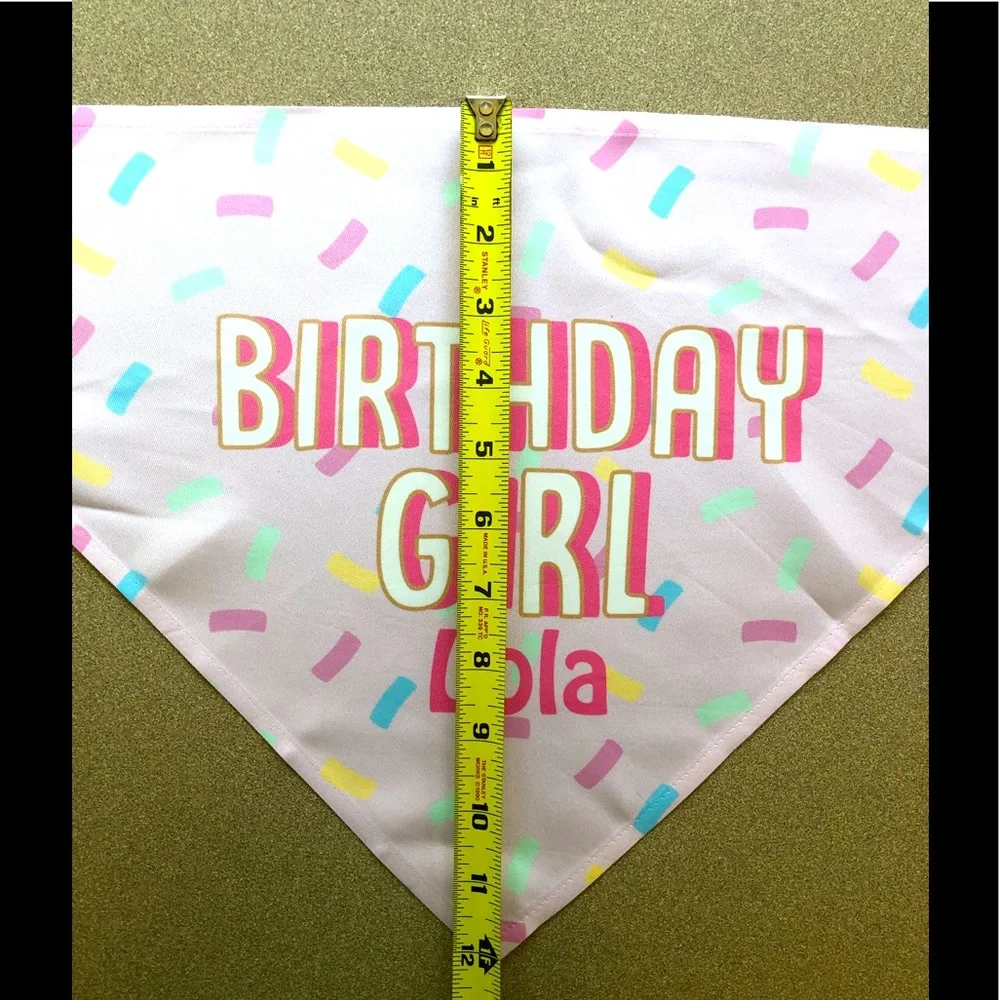 Dog Bandana “Birthday Girl Lola” - never used